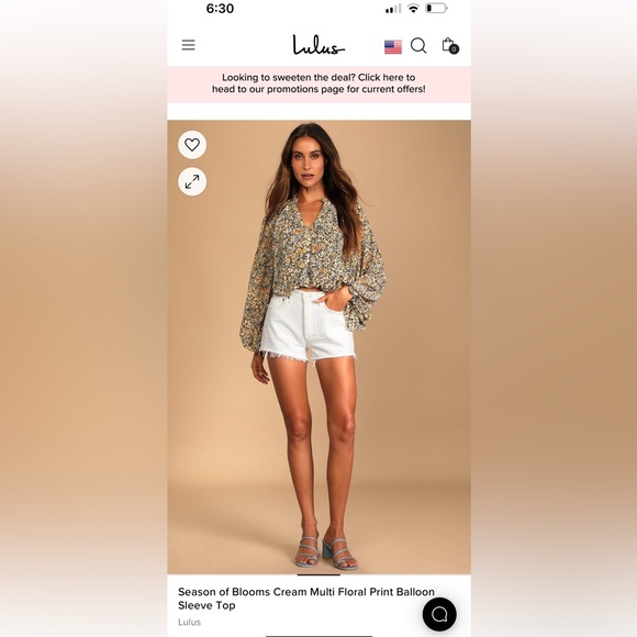 NWOT lulus season of bloom floral blouse - Picture 5 of 12